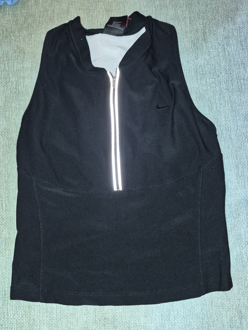 Nike Black Zip-Front Athletic Tank